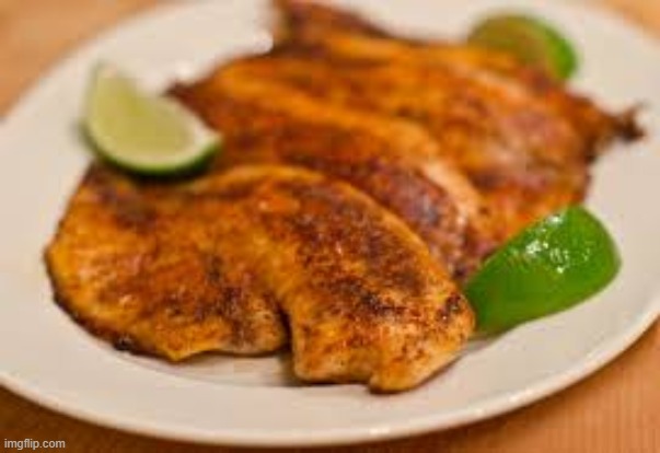 Blackened Tilapia | image tagged in food | made w/ Imgflip meme maker