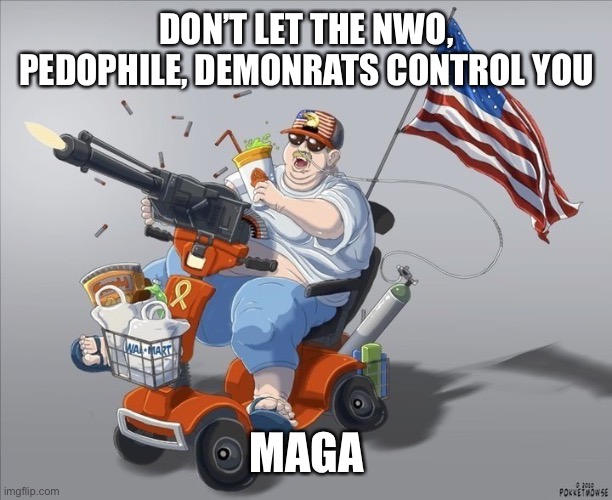 DON’T LET THE NWO, PEDOPHILE, DEMONRATS CONTROL YOU MAGA | made w/ Imgflip meme maker
