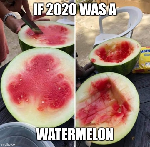 2020 Watermelon | IF 2020 WAS A; WATERMELON | image tagged in 2020 | made w/ Imgflip meme maker