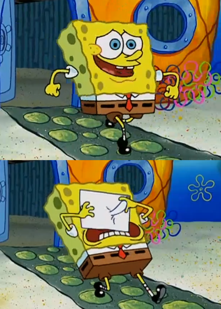 Spongebob sad Blank Template - Imgflip