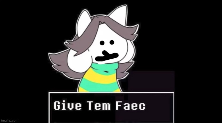 Give temmie a face | image tagged in give temmie a face | made w/ Imgflip meme maker