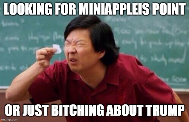 List of people I trust | LOOKING FOR MINIAPPLEIS POINT OR JUST BITCHING ABOUT TRUMP | image tagged in list of people i trust | made w/ Imgflip meme maker