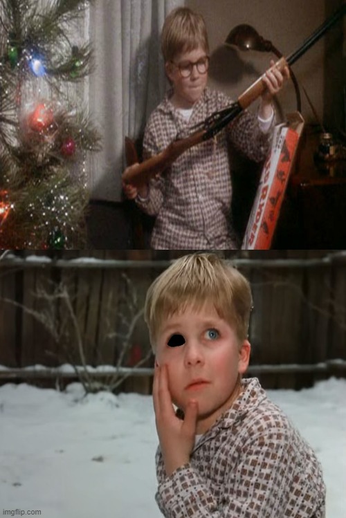 High Quality Ralphie Blows off Advice Like Candles On a Cake! Blank Meme Template