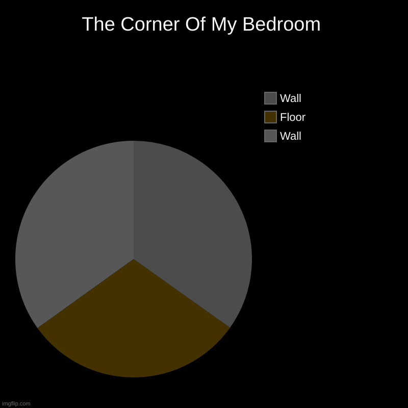 Bedroom Corner | The Corner Of My Bedroom | Wall, Floor, Wall | image tagged in corner | made w/ Imgflip chart maker