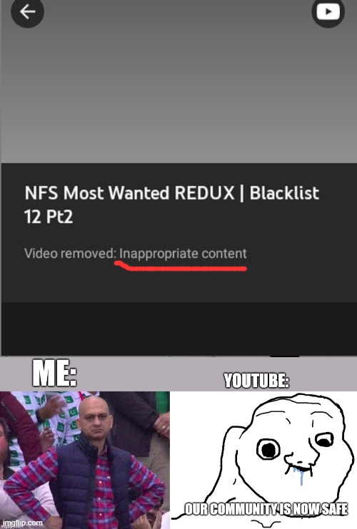 Are u serious YT? | image tagged in youtube,idiot,angry man | made w/ Imgflip meme maker