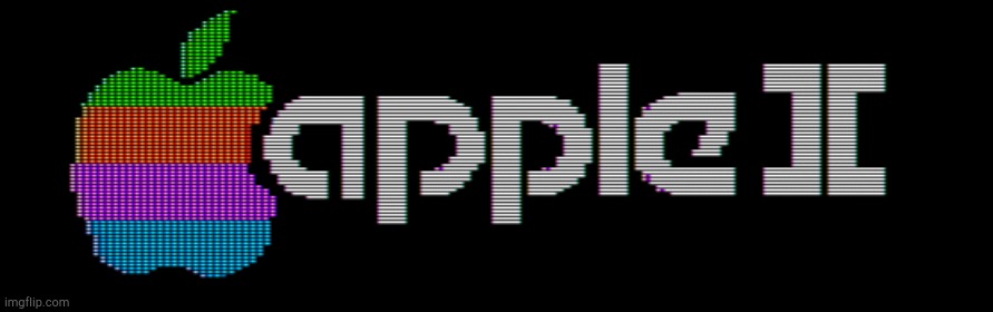 Apple 2 Logo CGA | image tagged in apple 2 logo cga | made w/ Imgflip meme maker