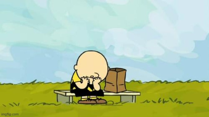 Depressed Charlie Brown | image tagged in depressed charlie brown | made w/ Imgflip meme maker