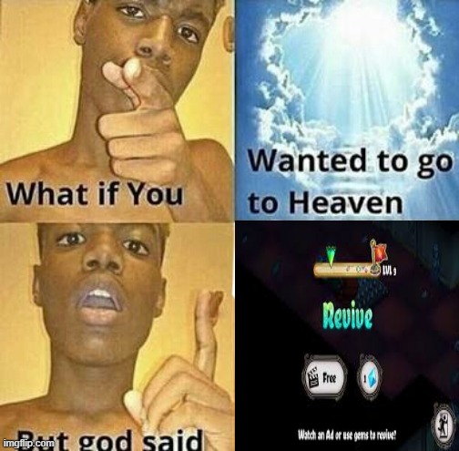 What if you wanted to go to Heaven | image tagged in what if you wanted to go to heaven,i dont want to watch an ad,please stop | made w/ Imgflip meme maker