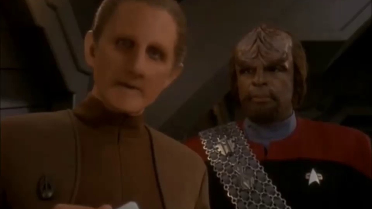 Odo and Worf Blank Meme Template