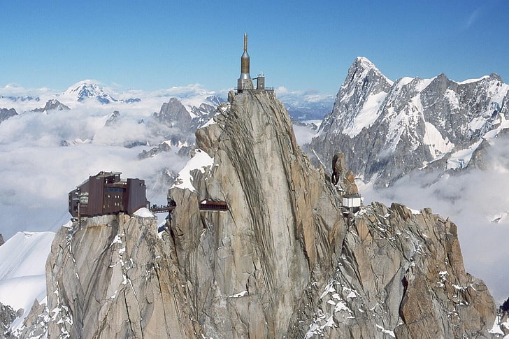 Mountain top house in the Alps Blank Meme Template