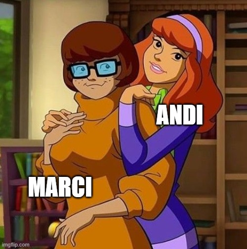 Andi and Marci | ANDI; MARCI | image tagged in dresden files | made w/ Imgflip meme maker