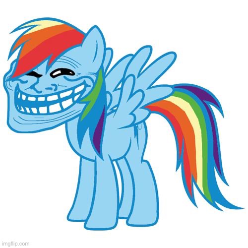 trollface pony | image tagged in trollface pony | made w/ Imgflip meme maker