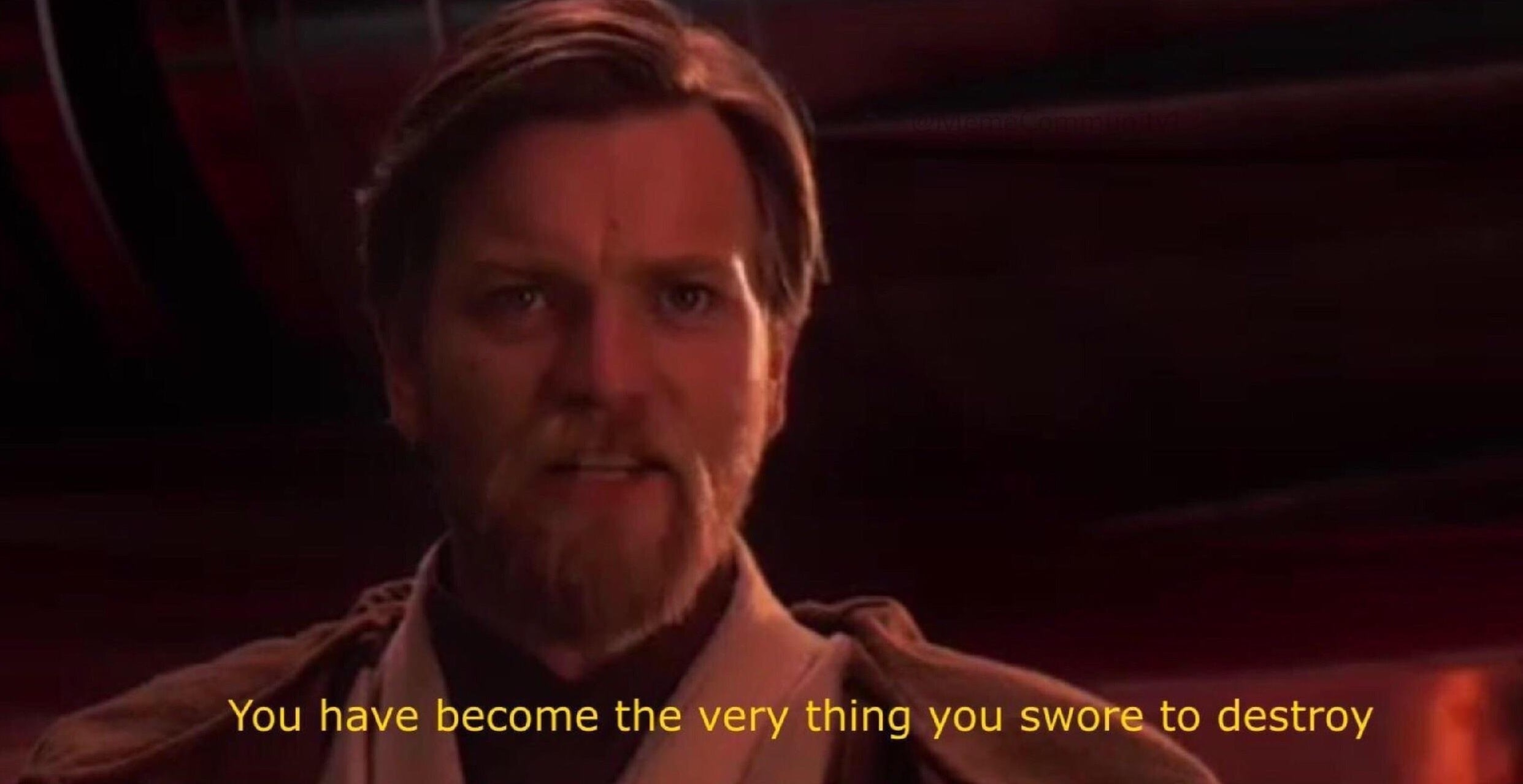 Obi Wan Swore Destroy Blank Meme Template