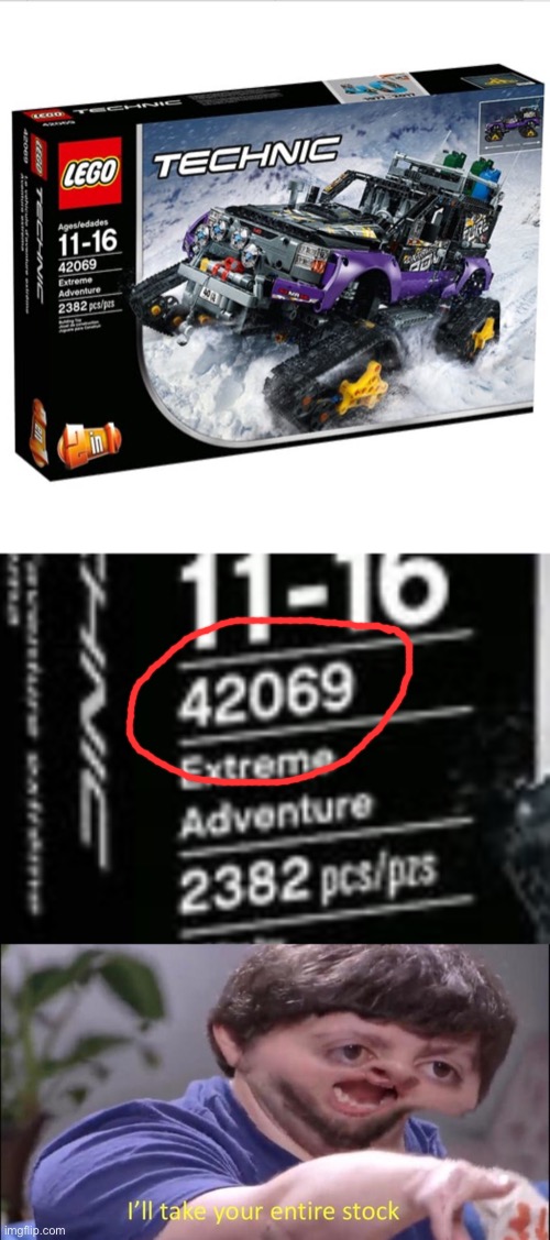 42069 LEGO set... looks pretty cool actually | image tagged in i'll take your entire stock,lego,420,69,funny,memes | made w/ Imgflip meme maker