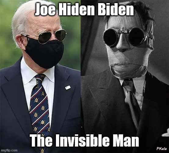 Basement Joe | Joe Hiden Biden; The Invisible Man | image tagged in presidential debate,presidential race,national polls,sleepy joe,joe biden,democratic nominee | made w/ Imgflip meme maker
