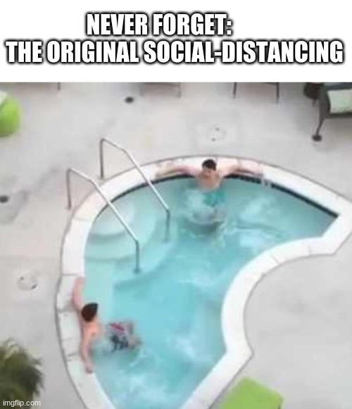 but always remember: bros before ho........ttubs | NEVER FORGET:        THE ORIGINAL SOCIAL-DISTANCING | image tagged in two bros,chillin in a hotub,six feet apart,cuz they're not gay | made w/ Imgflip meme maker