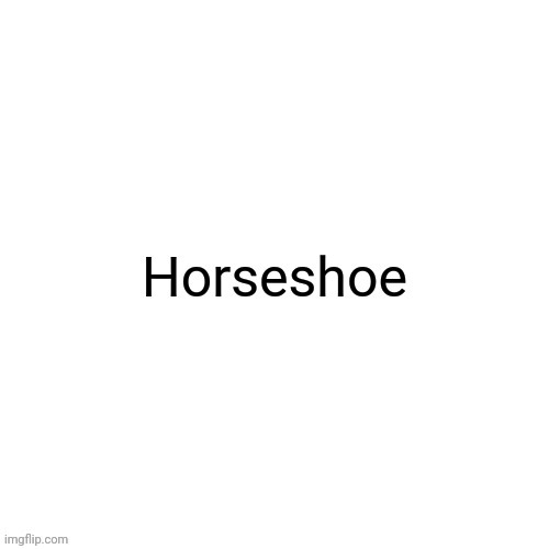 Horseshoe | image tagged in horseshoe | made w/ Imgflip meme maker