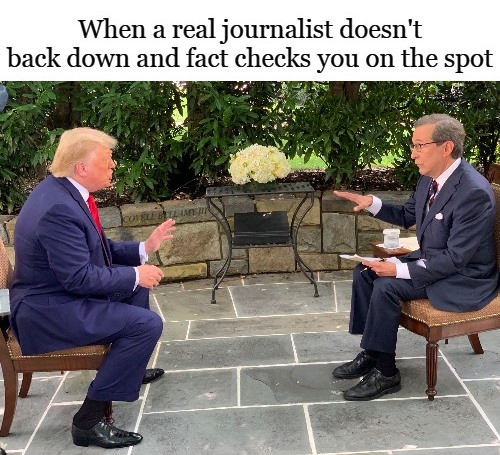 Chris Wallace Real Journalist Fact Checks On Spot Blank Meme Template