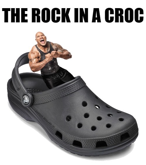 High Quality Dwayne Johnson The Rock In A Croc Blank Meme Template
