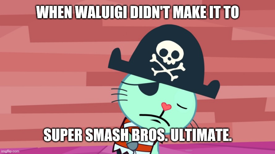 Russell sad about Waluigi never being in Super Smash Bros. | WHEN WALUIGI DIDN'T MAKE IT TO; SUPER SMASH BROS. ULTIMATE. | image tagged in sad russell | made w/ Imgflip meme maker