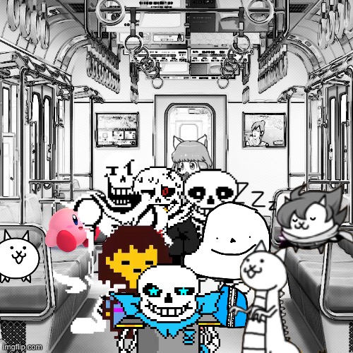 *insert calm lo-fi music* | image tagged in memes,funny,music,train,undertale,cats | made w/ Imgflip meme maker