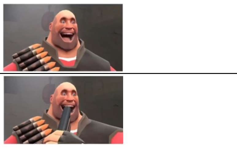 High Quality Heavy laying bullet in his mouth Blank Meme Template