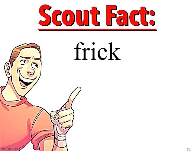 frick | frick | image tagged in scout fact | made w/ Imgflip meme maker