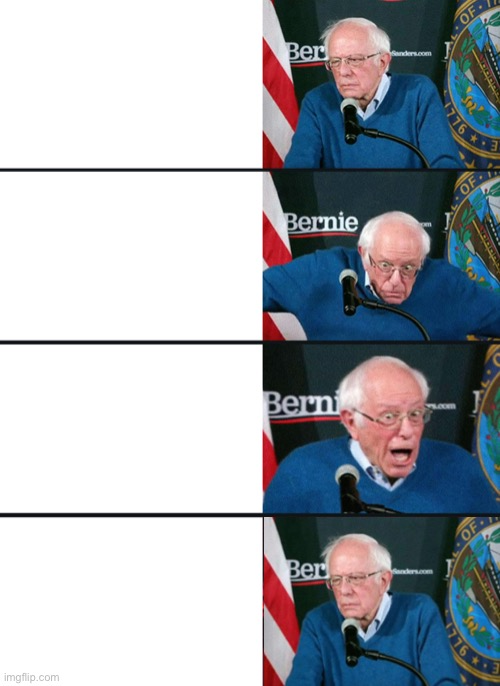 Bernie Sander Reaction (change) Blank Meme Template