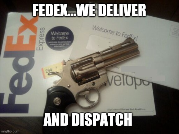 Politics and stuff | FEDEX...WE DELIVER; AND DISPATCH | image tagged in funny memes | made w/ Imgflip meme maker
