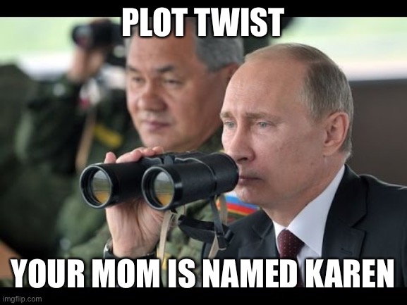 Plot Twist: Ivan.. | PLOT TWIST YOUR MOM IS NAMED KAREN | image tagged in plot twist ivan | made w/ Imgflip meme maker