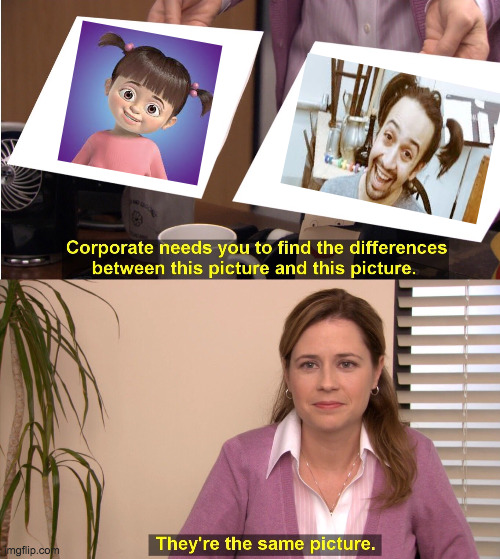 They're The Same Picture | image tagged in memes,they're the same picture,lin manuel,hamilton,boo,monsters inc | made w/ Imgflip meme maker