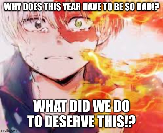 WHY DOES THIS YEAR HAVE TO BE SO BAD!? WHAT DID WE DO TO DESERVE THIS!? | made w/ Imgflip meme maker