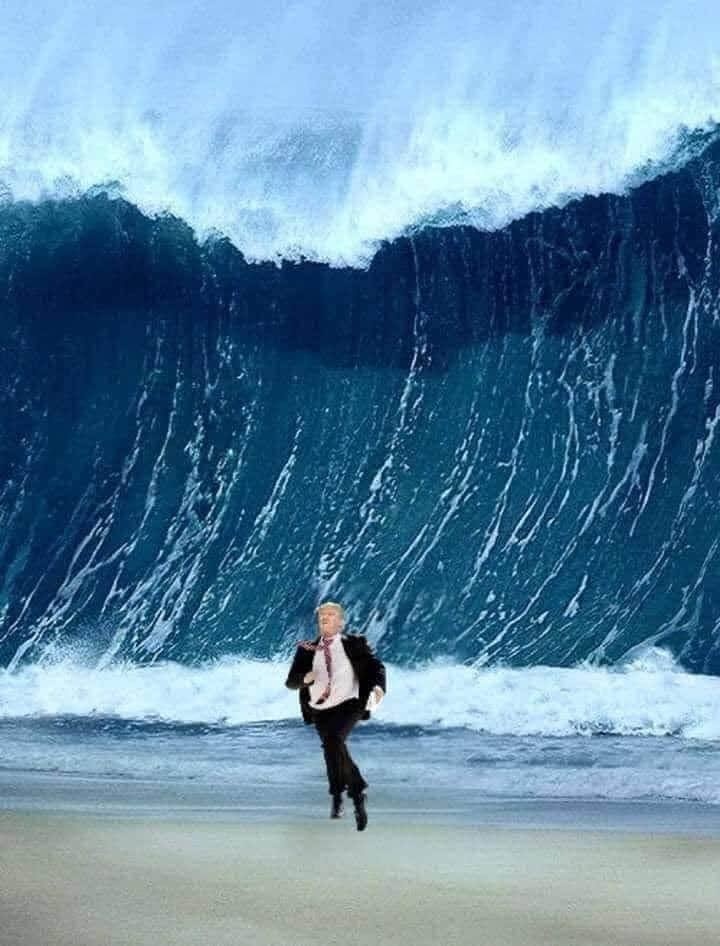 Trump tsunami wave election run Blank Meme Template