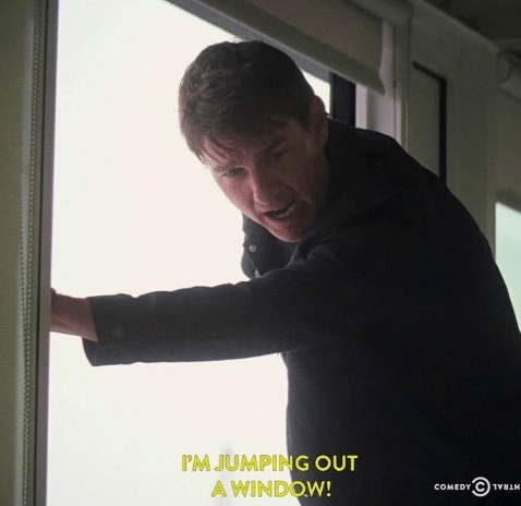 Tom Cruise I'm jumping out a window! Blank Meme Template