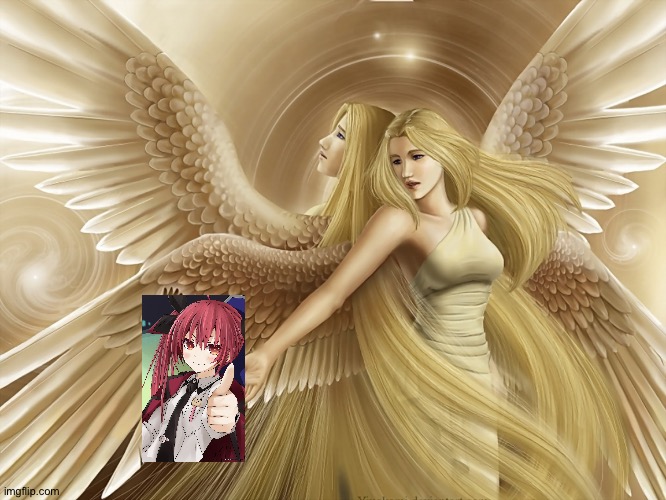 Pretty upvotes angel | image tagged in pretty upvotes angel | made w/ Imgflip meme maker