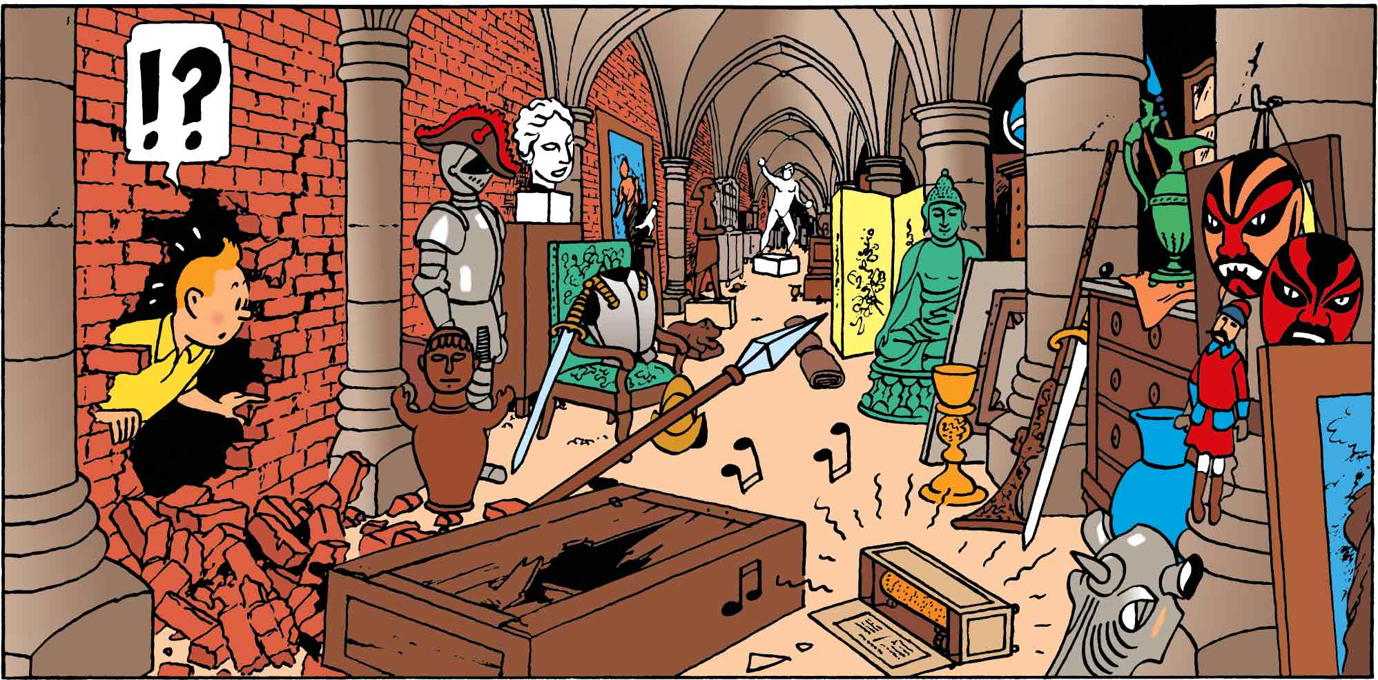Tintin finds a nice treasure Blank Meme Template