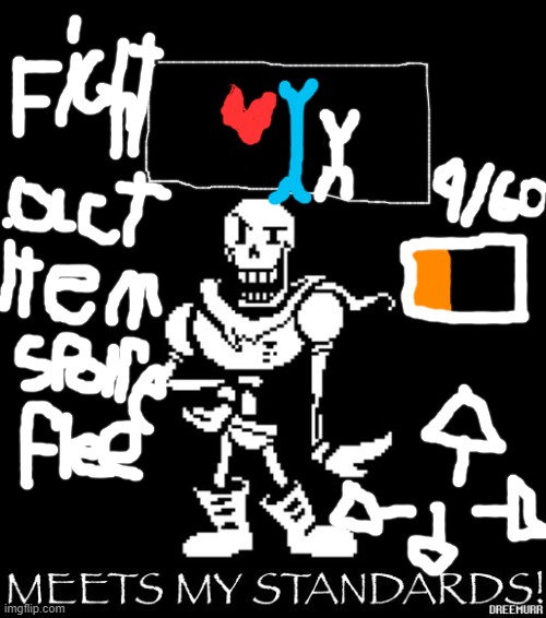 papyrus fight (not meme) | image tagged in standard papyrus | made w/ Imgflip meme maker