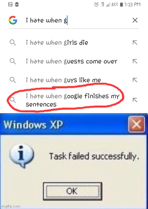Task Failed Successfully | image tagged in windows xp,memes,funny memes | made w/ Imgflip meme maker