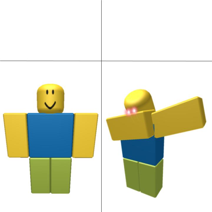 Dabbing Noob Blank Template Imgflip - roblox noob dabing