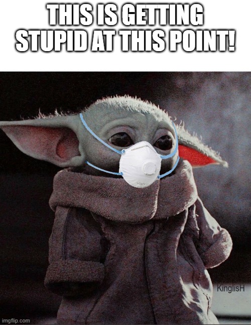 Coronavirus Baby Yoda | THIS IS GETTING STUPID AT THIS POINT! | image tagged in coronavirus baby yoda | made w/ Imgflip meme maker