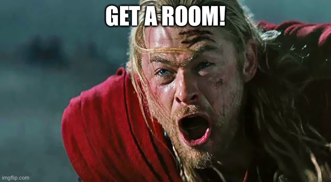 Thor No! | GET A ROOM! | image tagged in thor no | made w/ Imgflip meme maker