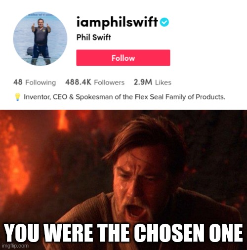 YOU WERE THE CHOSEN ONE | image tagged in memes,you were the chosen one star wars | made w/ Imgflip meme maker