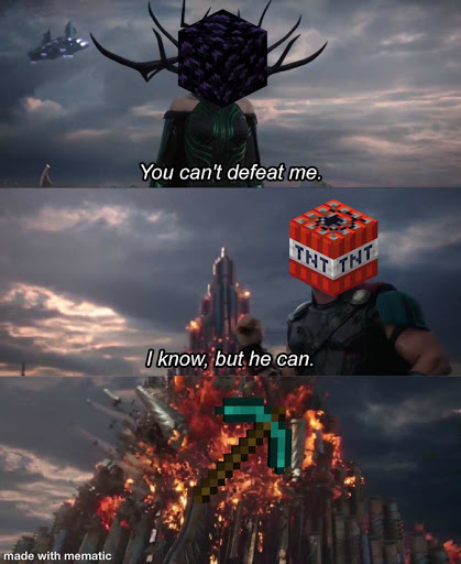 TNT cant defeat obsidian Blank Meme Template