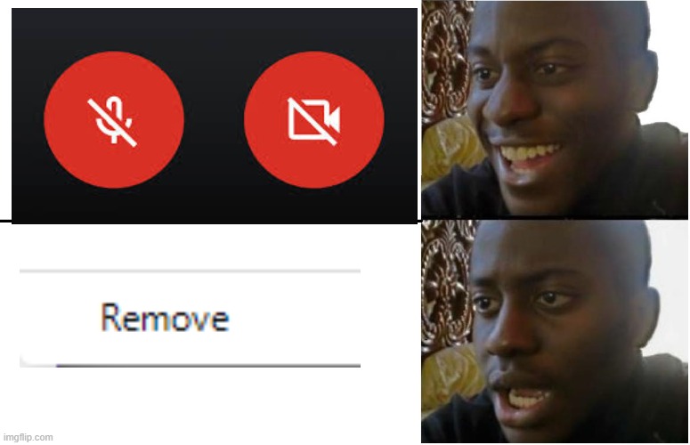 when the teacher notices your video is off and you are muted | image tagged in disappointed black guy | made w/ Imgflip meme maker