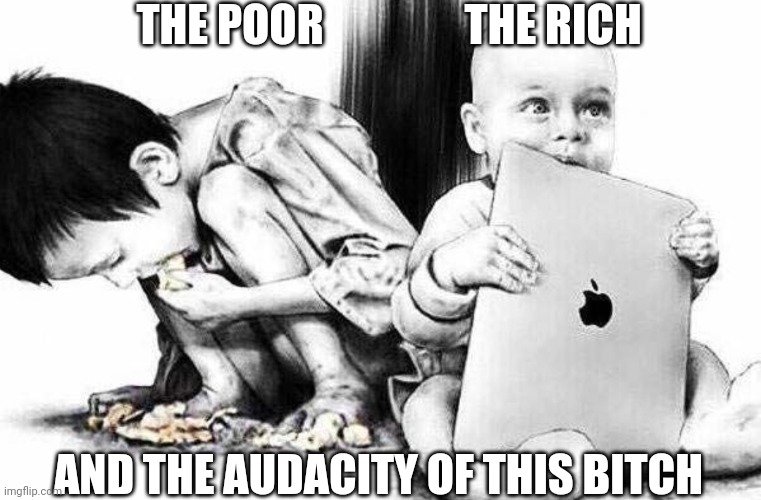 High Quality The Poor The Rich and the audacity of this bitch Blank Meme Template
