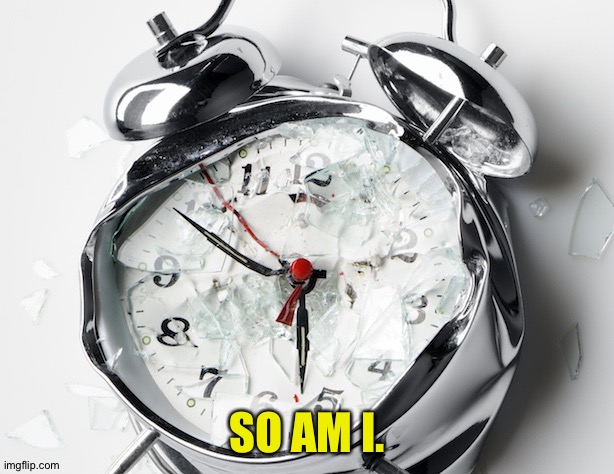 Broken Clock | SO AM I. | image tagged in broken clock | made w/ Imgflip meme maker