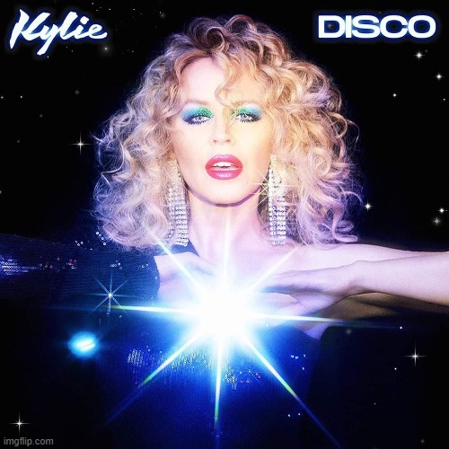 NEW ALBUM!!!! OFFICIAL COVER!!!!⚡️ #DISCO (lol and here it is! Wow: this is looking suuuuper retro) | image tagged in kylie disco album cover,album,pop music,disco,pop culture,retro | made w/ Imgflip meme maker