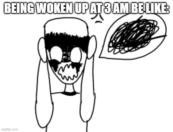 Waking up at 3AM be like: | BEING WOKEN UP AT 3 AM BE LIKE: | image tagged in funny | made w/ Imgflip meme maker
