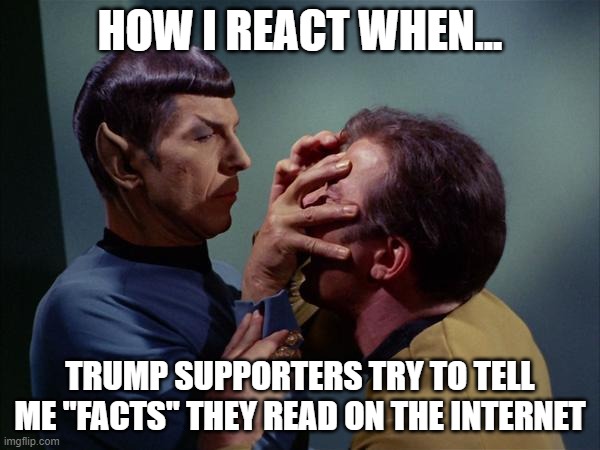 Some people shouldn't be allowed on the internet | HOW I REACT WHEN... TRUMP SUPPORTERS TRY TO TELL ME "FACTS" THEY READ ON THE INTERNET | image tagged in fakenews,internet noob,dumb people | made w/ Imgflip meme maker