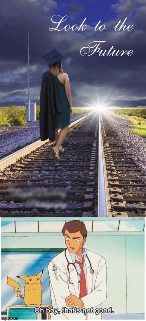 Train is coming | image tagged in oh boy that's not good | made w/ Imgflip meme maker